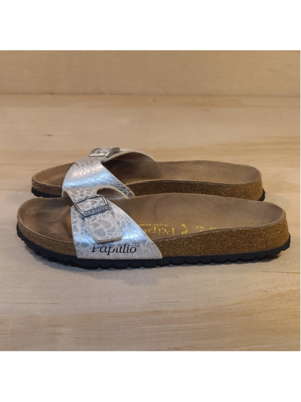 Birkenstock Papillio Madrid Silver Leather Women's Fashion Sandals - Picture 8 of 13